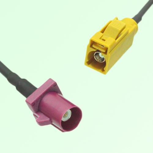 FAKRA SMB D 4004 bordeaux Male Plug to K 1027 Curry Female Jack Cable FAKRA SMB D 4004 bordeaux Male Plug to K 1027 Curry Female Jack Cable