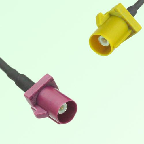 FAKRA SMB D 4004 bordeaux Male Plug to K 1027 Curry Male Plug Cable