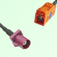 FAKRA SMB D 4004 bordeaux Male to M 2003 pastel orange Female Cable FAKRA SMB D 4004 bordeaux Male to M 2003 pastel orange Female Cable