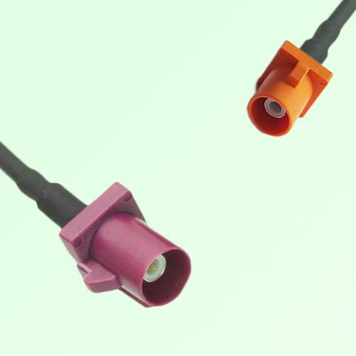 FAKRA SMB D 4004 bordeaux Male Plug to M 2003 pastel orange Male Cable
