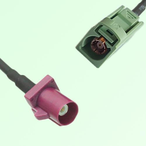 FAKRA SMB D 4004 bordeaux Male to N 6019 pastel green Female Cable FAKRA SMB D 4004 bordeaux Male to N 6019 pastel green Female Cable