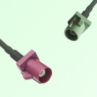 FAKRA SMB D 4004 bordeaux Male Plug to N 6019 pastel green Male Cable