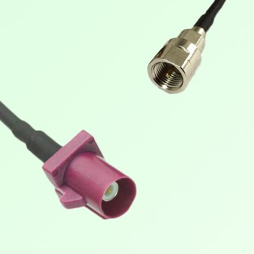 FAKRA SMB D 4004 bordeaux Male Plug to FME Male Plug Cable