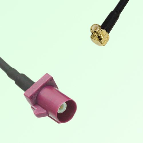 FAKRA SMB D 4004 bordeaux Male Plug to MCX Male Plug Right Angle Cable