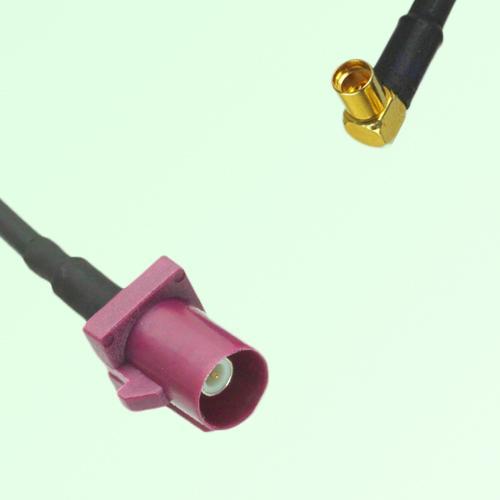 FAKRA SMB D 4004 bordeaux Male Plug to MMCX Female Jack RA Cable