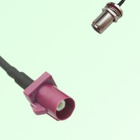 FAKRA SMB D 4004 bordeaux Male Plug to N Bulkhead Female Jack Cable FAKRA SMB D 4004 bordeaux Male Plug to N Bulkhead Female Jack Cable