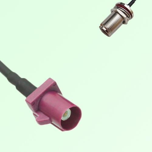 FAKRA SMB D 4004 bordeaux Male Plug to N Bulkhead Female Jack Cable FAKRA SMB D 4004 bordeaux Male Plug to N Bulkhead Female Jack Cable