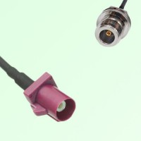 FAKRA SMB D 4004 bordeaux Male to N Front Mount Bulkhead Female Cable FAKRA SMB D 4004 bordeaux Male to N Front Mount Bulkhead Female Cable