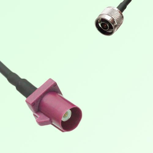 FAKRA SMB D 4004 bordeaux Male Plug to N Male Plug Cable