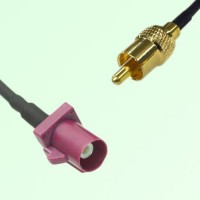 FAKRA SMB D 4004 bordeaux Male Plug to RCA Male Plug Cable FAKRA SMB D 4004 bordeaux Male Plug to RCA Male Plug Cable