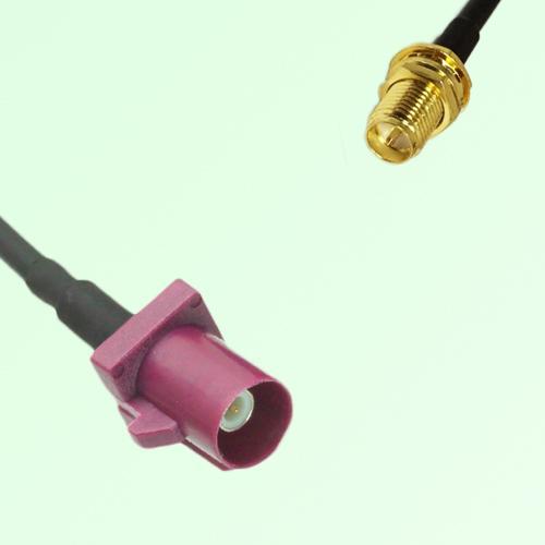 FAKRA SMB D 4004 bordeaux Male Plug to RP SMA Bulkhead Female Cable