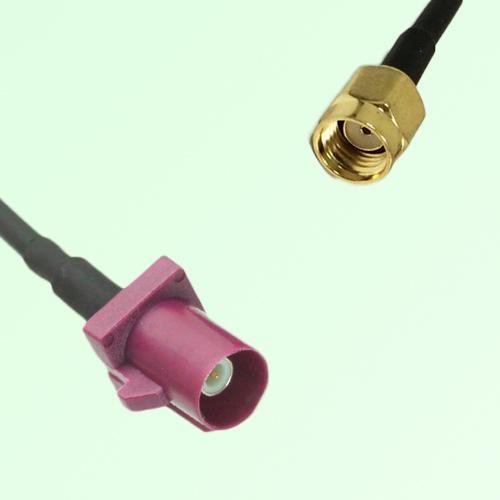 FAKRA SMB D 4004 bordeaux Male Plug to RP SMA Male Plug Cable FAKRA SMB D 4004 bordeaux Male Plug to RP SMA Male Plug Cable