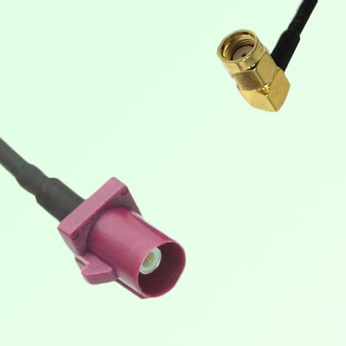 FAKRA SMB D 4004 bordeaux Male Plug to RP SMA Male Plug RA Cable