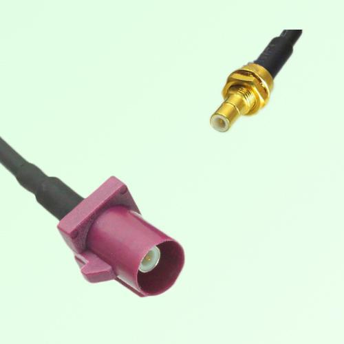 FAKRA SMB D 4004 bordeaux Male Plug to SMB Bulkhead Male Plug Cable