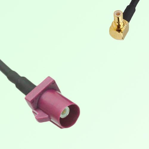FAKRA SMB D 4004 bordeaux Male Plug to SMB Male Plug Right Angle Cable