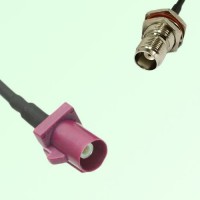 FAKRA SMB D 4004 bordeaux Male Plug to TNC Bulkhead Female Jack Cable FAKRA SMB D 4004 bordeaux Male Plug to TNC Bulkhead Female Jack Cable