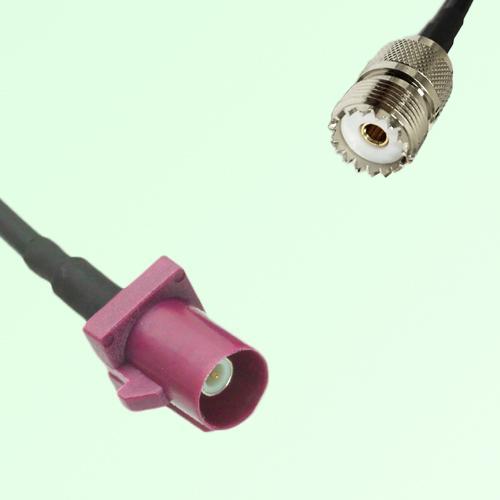 FAKRA SMB D 4004 bordeaux Male Plug to UHF Female Jack Cable FAKRA SMB D 4004 bordeaux Male Plug to UHF Female Jack Cable