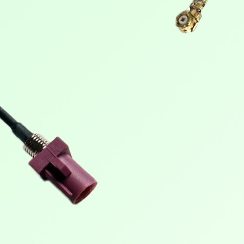 FAKRA SMB D 4004 bordeaux Bulkhead Male Plug to IPEX Cable FAKRA SMB D 4004 bordeaux Bulkhead Male Plug to IPEX Cable
