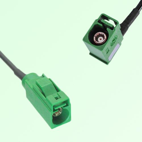 FAKRA SMB E 6002 green Female Jack to E 6002 green Female RA Cable