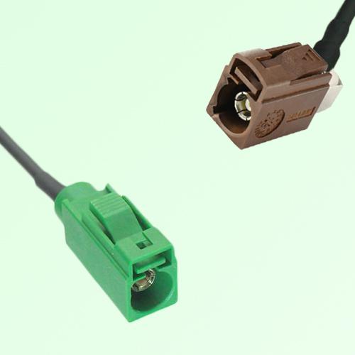 FAKRA SMB E 6002 green Female Jack to F 8011 brown Female RA Cable