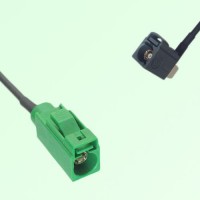 FAKRA SMB E 6002 green Female Jack to G 7031 grey Female Jack RA Cable