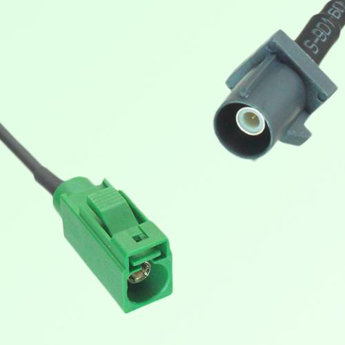 FAKRA SMB E 6002 green Female Jack to G 7031 grey Male Plug Cable