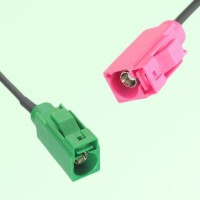 FAKRA SMB E 6002 green Female Jack to H 4003 violet Female Jack Cable