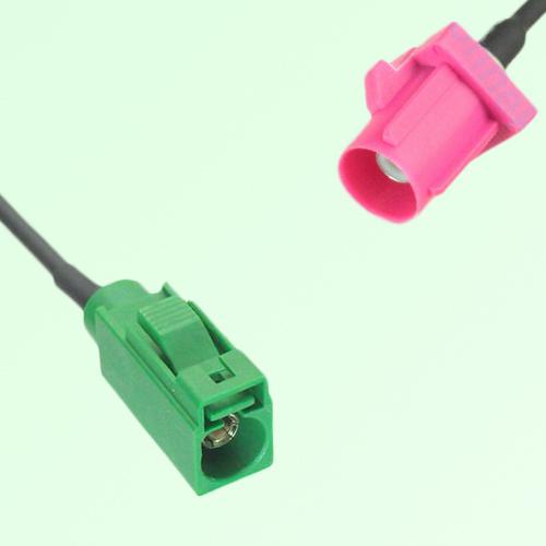 FAKRA SMB E 6002 green Female Jack to H 4003 violet Male Plug Cable