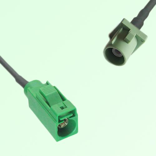 FAKRA SMB E 6002 green Female Jack to N 6019 pastel green Male Cable