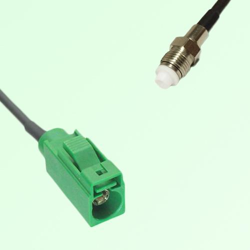 FAKRA SMB E 6002 green Female Jack to FME Female Jack Cable FAKRA SMB E 6002 green Female Jack to FME Female Jack Cable