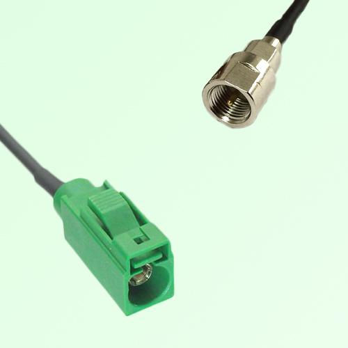 FAKRA SMB E 6002 green Female Jack to FME Male Plug Cable