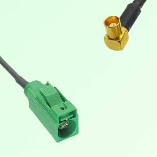 FAKRA SMB E 6002 green Female Jack to MCX Female Jack RA Cable FAKRA SMB E 6002 green Female Jack to MCX Female Jack RA Cable