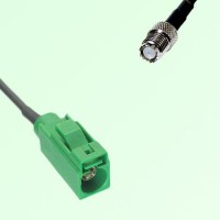 FAKRA SMB E 6002 green Female Jack to Mini UHF Female Jack Cable