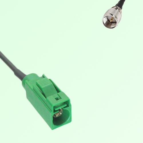 FAKRA SMB E 6002 green Female Jack to Mini UHF Male Plug Cable