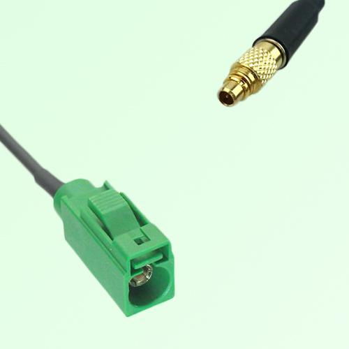 FAKRA SMB E 6002 green Female Jack to MMCX Male Plug Cable