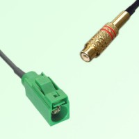 FAKRA SMB E 6002 green Female Jack to RCA Female Jack Cable FAKRA SMB E 6002 green Female Jack to RCA Female Jack Cable