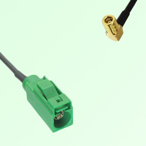 FAKRA SMB E 6002 green Female Jack to SMB Female Jack RA Cable