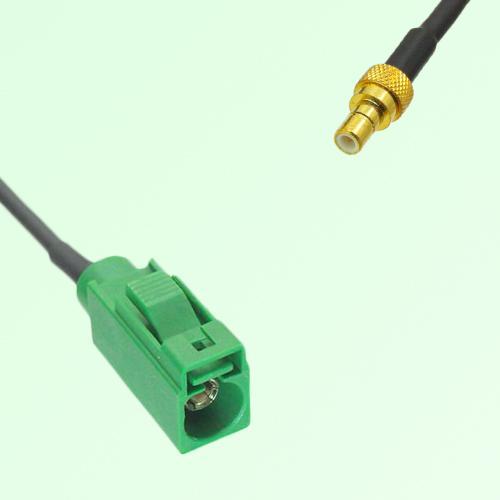 FAKRA SMB E 6002 green Female Jack to SMB Male Plug Cable