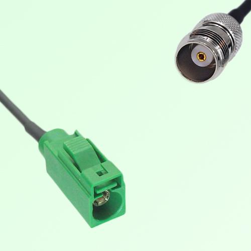 FAKRA SMB E 6002 green Female Jack to TNC Female Jack Cable