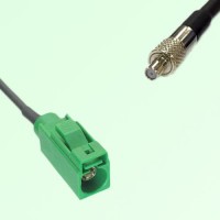 FAKRA SMB E 6002 green Female Jack to TS9 Female Jack Cable