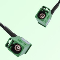 FAKRA SMB E 6002 green Female Jack RA to E 6002 green Female RA Cable