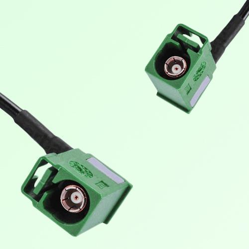 FAKRA SMB E 6002 green Female Jack RA to E 6002 green Female RA Cable