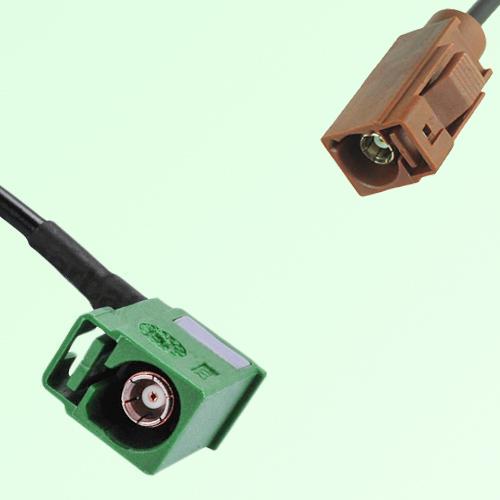 FAKRA SMB E 6002 green Female Jack RA to F 8011 brown Female Cable
