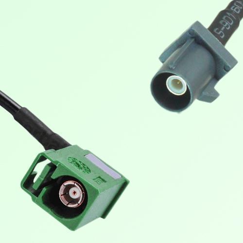 FAKRA SMB E 6002 green Female Jack RA to G 7031 grey Male Plug Cable