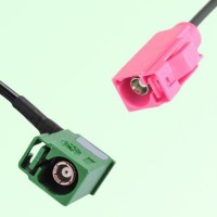 FAKRA SMB E 6002 green Female Jack RA to H 4003 violet Female Cable