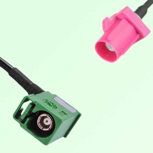 FAKRA SMB E 6002 green Female Jack RA to H 4003 violet Male Plug Cable