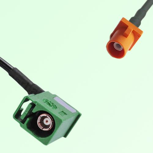 FAKRA SMB E 6002 green Female RA to M 2003 pastel orange Male Cable FAKRA SMB E 6002 green Female RA to M 2003 pastel orange Male Cable