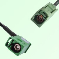 FAKRA SMB E 6002 green Female RA to N 6019 pastel green Female Cable