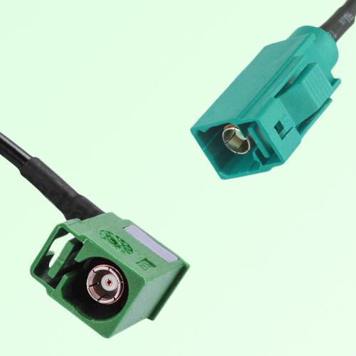 FAKRA SMB E 6002 green Female RA to Z 5021 Water Blue Female Cable FAKRA SMB E 6002 green Female RA to Z 5021 Water Blue Female Cable