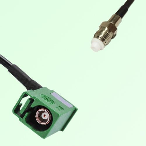 FAKRA SMB E 6002 green Female Jack RA to FME Female Jack Cable FAKRA SMB E 6002 green Female Jack RA to FME Female Jack Cable
